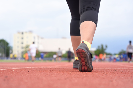 Jogging outdoors,People like jogging for healthの写真素材