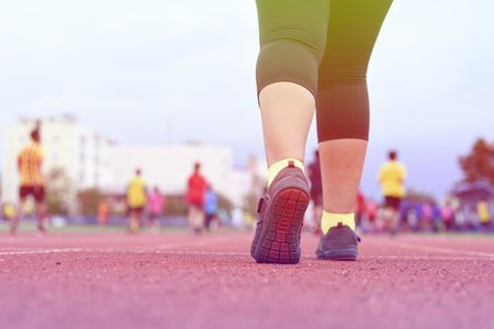 Jogging outdoors,People like jogging for healthの写真素材