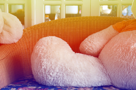 Bear In The Coffee Shop,Close upの写真素材