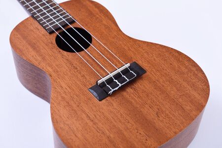 ukulele guitar isolated on white backgroundの写真素材