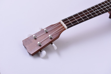 ukulele guitar isolated on white backgroundの写真素材