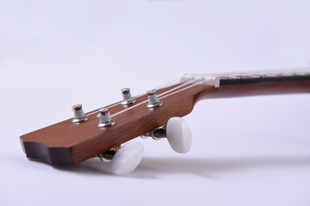 ukulele guitar isolated on white backgroundの写真素材