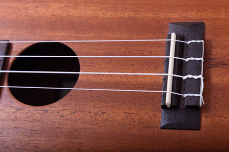 ukulele guitar isolated on white backgroundの写真素材