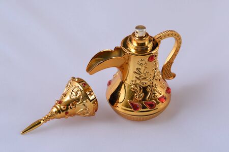 perfume bottles, isolated on white.の写真素材