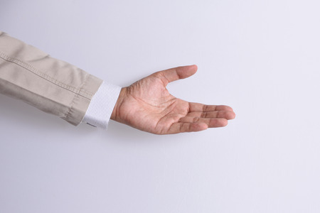 Hands of businessmen and moneyの写真素材