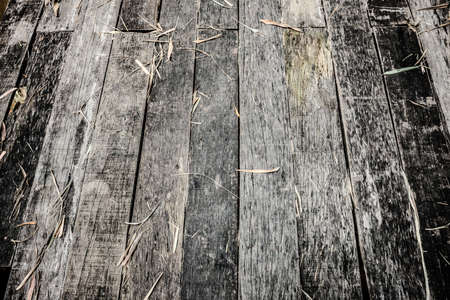Wood background vintage,The old wooden bridge usedの写真素材
