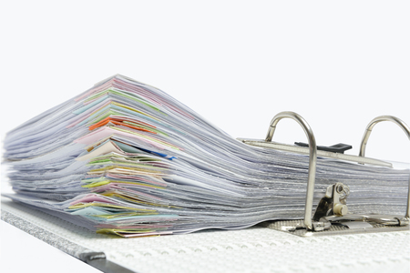 a file folder with documents and important document,isolated Backgroundの写真素材