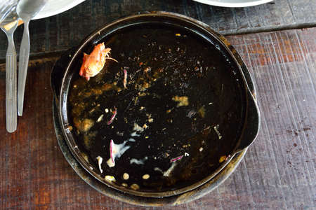 pork steak,Steak dishes on wood backgroundの写真素材