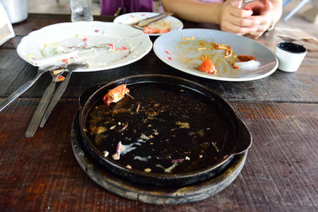 pork steak,Steak dishes on wood backgroundの写真素材