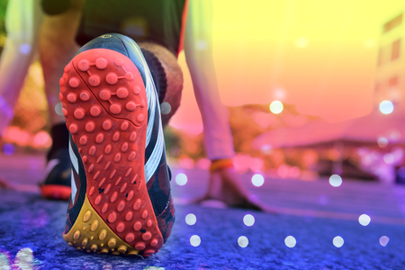runner,The starting runningの写真素材