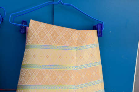 Thai silk,And handmade in Thailandの写真素材