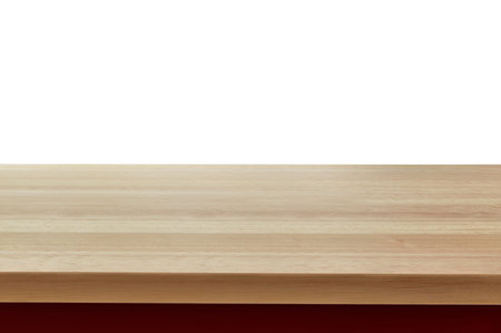 Wood table top on isolate abstract background