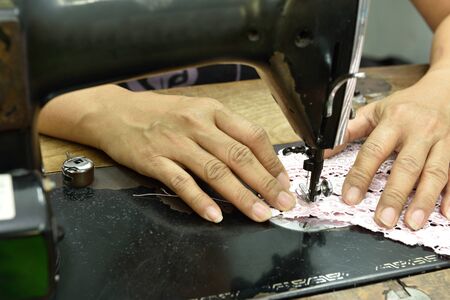 tailoring workshop And clothing design,abstract blurの写真素材