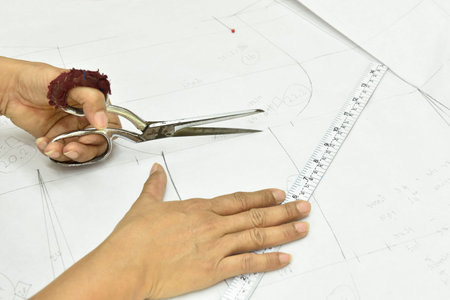 tailoring workshop And clothing design,abstract blur