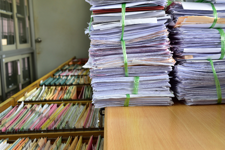 Storing documents in Officeの写真素材