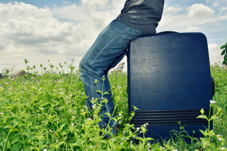 Lost ,Lost luggage of travelersの写真素材