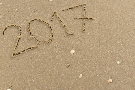 2017 on the Beachの写真素材