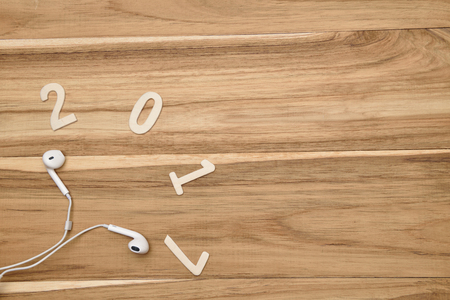 documents on wood desk top viewの写真素材