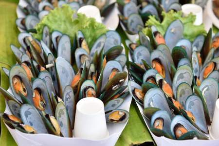 Steamed Mussels,seafoodの写真素材