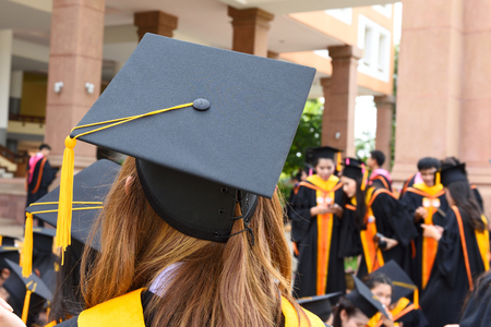 Graduation Ceremony ,Congratulated the graduates  in University.の写真素材