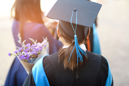 Graduation Ceremony ,Congratulated the graduates  in University.の写真素材