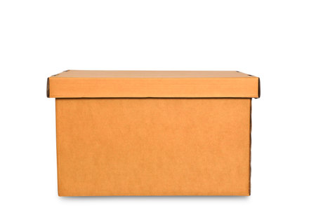 documents brown box on white isolated background