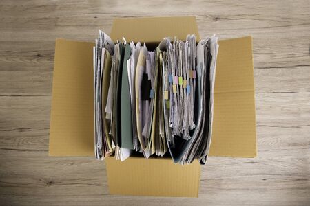 Documents File in the Brown box in officeの写真素材
