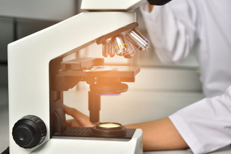 Student doing a science experiment in the laboratory