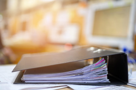 Document file on the office desk