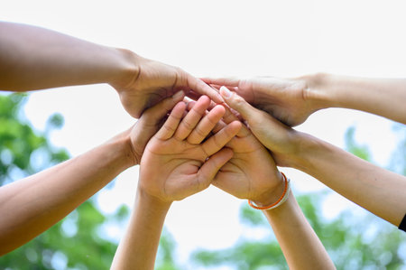 People join hands to express their unity.