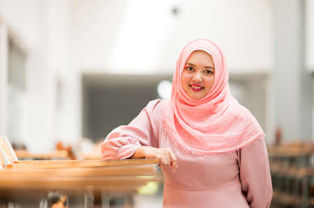 Portrait of women Muslim woman in hijabの写真素材