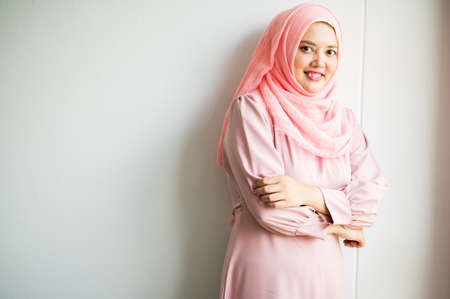 Portrait of women Muslim woman in hijabの写真素材