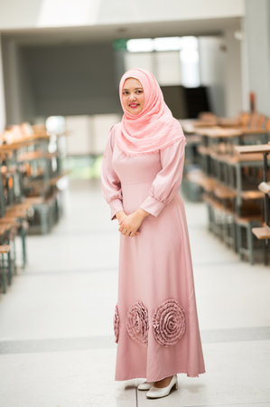 Portrait of women Muslim woman in hijabの写真素材