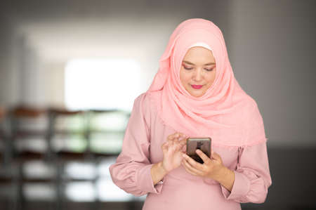 Portrait of women Muslim woman in hijabの写真素材