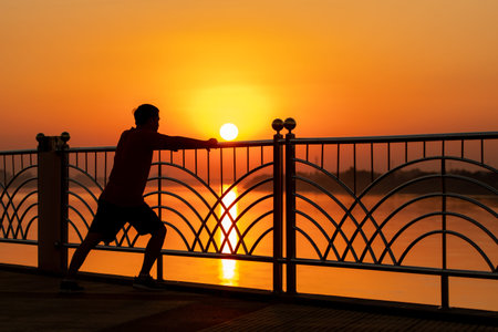 Photographer tourists taking pictures during sunset Silhouette  time.