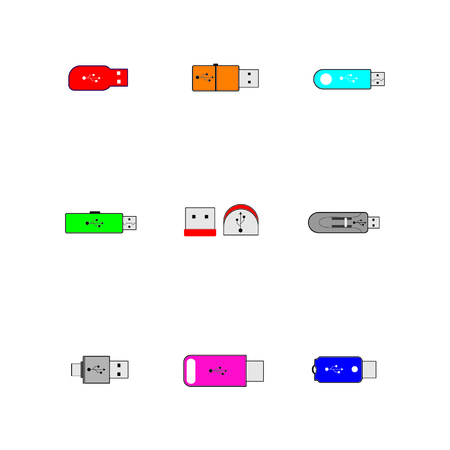 Flashh Drive Colourのイラスト素材