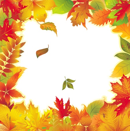 Framework of the autumn leavesのイラスト素材