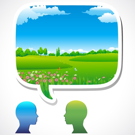 Man speaking about good environmentのイラスト素材