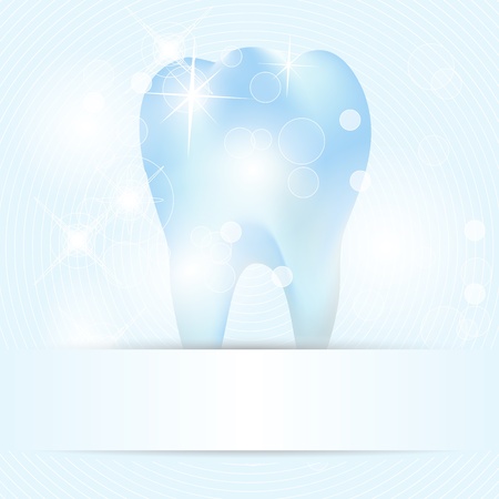 Blue dental background with clean and bright toothのイラスト素材