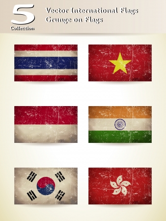 international Flags Gunge on Flags set 5のイラスト素材