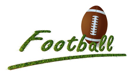 isolated headline Grass Text Football and ballのイラスト素材