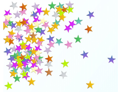 Background with shaped confetti stars paperのイラスト素材