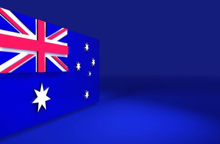 Australian 3d flag background for presentations, slide and language courses.の写真素材