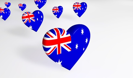 Heart-shaped Australian flag.の写真素材