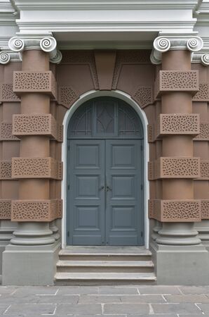 Vintage door of Historic Building  in Phra Kaew Temple, Bangkok Thailand, Public Domain の写真素材