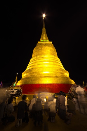 Golden Mountain and Wat Saket in Thailand の写真素材