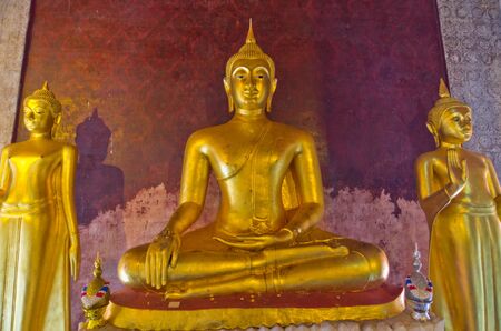 Buddha Statues the old church in Phetchaburi Province,Thailand,Public Domain のeditorial素材