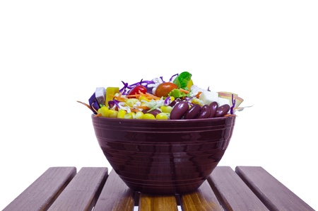 Salads, vegetables and fruits,isolated on white background の写真素材