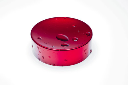 Red bottle cap to be isolated on a white background.の写真素材