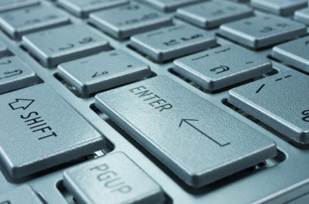 Close up Position the keyboard ENTER, business conceptの写真素材